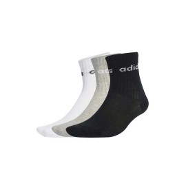 Adidas Παιδικά Σοσόνια CREW Λευκο/γκρι/μαυρο 3 Ζευγάρια