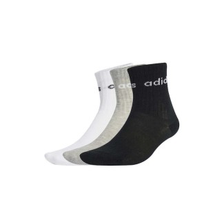 Adidas Παιδικά Σοσόνια CREW Λευκο/γκρι/μαυρο 3 Ζευγάρια