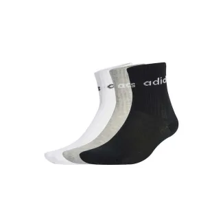 Adidas Παιδικά Σοσόνια CREW Λευκο/γκρι/μαυρο 3 Ζευγάρια