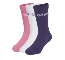Adidas Παιδικές Κάλτσες Crew White 3 Ζευγάρια