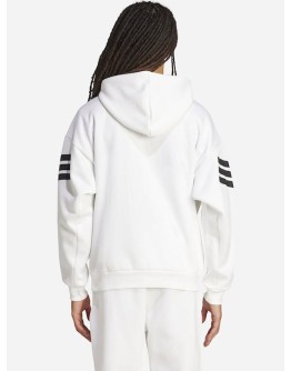 Adidas Future Icons 3-stripes Φούτερ με Κουκούλα Λευκό