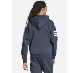 Adidas Future Icons 3-stripes Φούτερ με Κουκούλα Μπλε