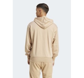 Adidas Feelcozy French Terry Φούτερ με Κουκούλα Καφέ