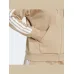 Adidas Essentials 3-Stripes Γυναικεία Ζακέτα Φούτερ με Κουκούλα Καφέ
