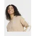 Adidas Essentials 3-Stripes Γυναικεία Ζακέτα Φούτερ με Κουκούλα Καφέ