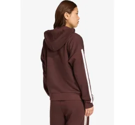 Adidas Γυναικείο Φούτερ με Κουκούλα Καφέ