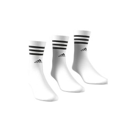 Adidas 3-Stripes Αθλητικές Κάλτσες Λευκές 3 Ζεύγη