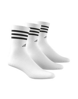 Adidas 3-Stripes Αθλητικές Κάλτσες Λευκές 3 Ζεύγη