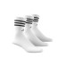 Adidas 3-Stripes Αθλητικές Κάλτσες Λευκές 3 Ζεύγη