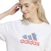 Adidas Γυναικεία Αθλητική Μπλούζα Κοντομάνικη λευκή