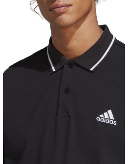 Adidas Ανδρικό T-shirt Polo Μαύρο