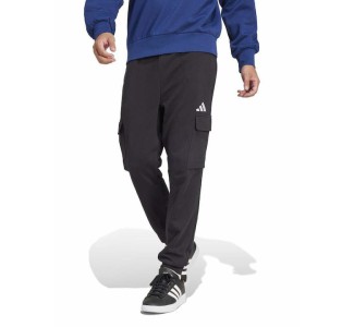 Adidas French Terry Παντελόνι Φόρμας με Λάστιχο Navy Μπλε