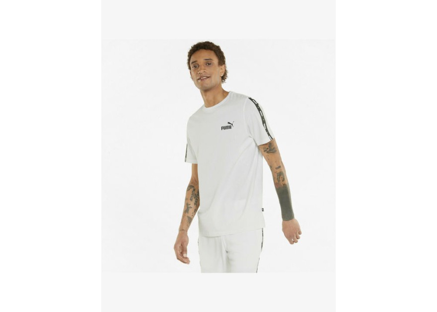 Puma Essentials Ανδρικό T-shirt Λευκό Μονόχρωμο