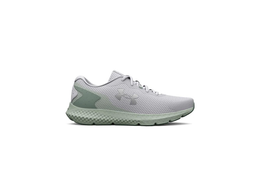 Under Armour Charged Rogue 3 Γυναικεία Αθλητικά Παπούτσια Running White / Opal Green / Metallic Silver