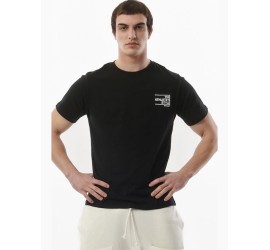 Body Action Ανδρικό T-shirt Μαύρο με Στάμπα