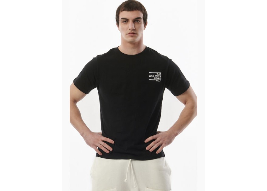 Body Action Ανδρικό T-shirt Μαύρο με Στάμπα
