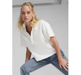 Puma Γυναικεία Polo Μπλούζα Κοντομάνικη Λευκή