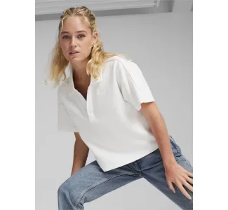 Puma Γυναικεία Polo Μπλούζα Κοντομάνικη Λευκή