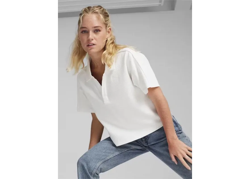 Puma Γυναικεία Polo Μπλούζα Κοντομάνικη Λευκή