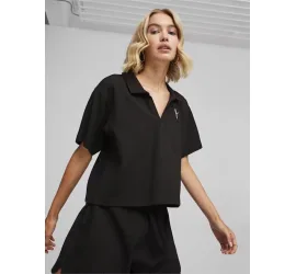 Puma Γυναικεία Polo Μπλούζα Κοντομάνικη Μαύρη