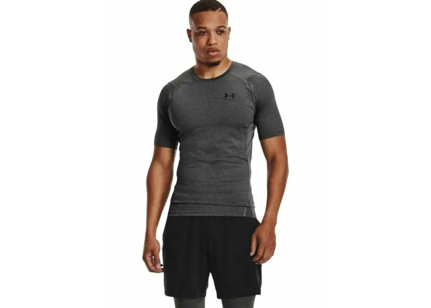 Under Armour Ανδρική Ισοθερμική Κοντομάνικη Μπλούζα Compression Γκρι