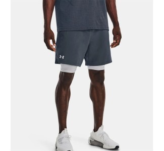  Under Armour Men's Vanish Woven 2-in-1 Shorts Downpour Gray / Halo Gray / Halo Gray