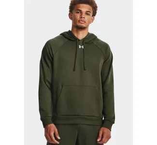 Under Armour Ανδρικό Φούτερ με Κουκούλα και Τσέπες Πράσινο