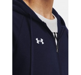 Under Armour Rival Ανδρική Φούτερ Ζακέτα με Κουκούλα και Τσέπες Μπλε