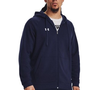 Under Armour Rival Ανδρική Φούτερ Ζακέτα με Κουκούλα και Τσέπες Μπλε
