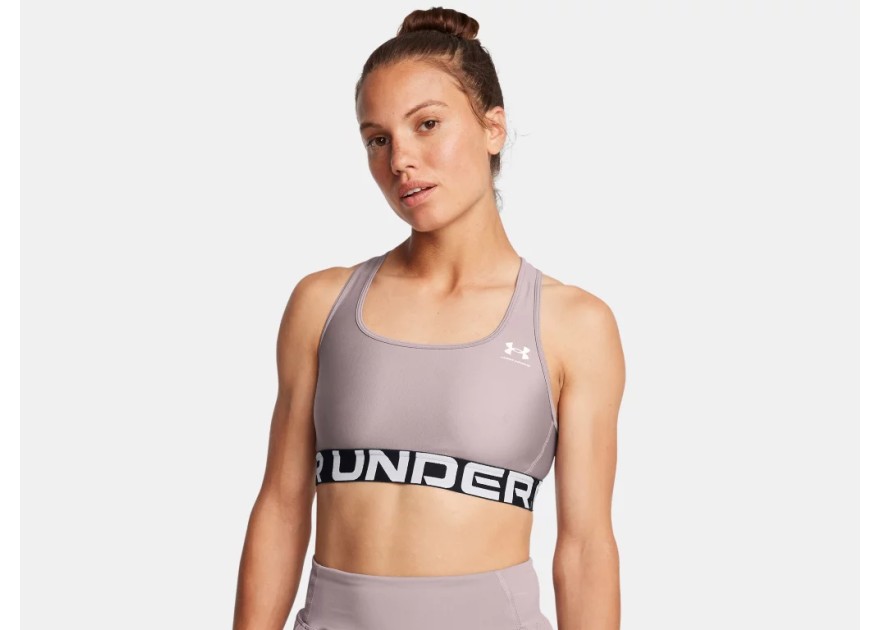 Under Armour Women's   HeatGear Mid Branded Sports Bra